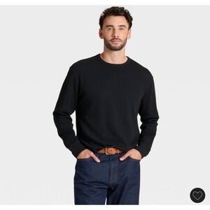 Goodfellow &Co Mens Navy Blue Textured‎ Crewneck Long Sleeve Shirt NWOT XXL